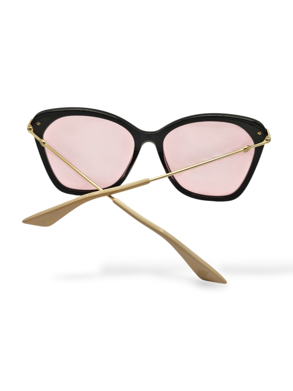 Gucci Women’s Black Frame Pink Lens Sunglasses - Picture 4 of 8